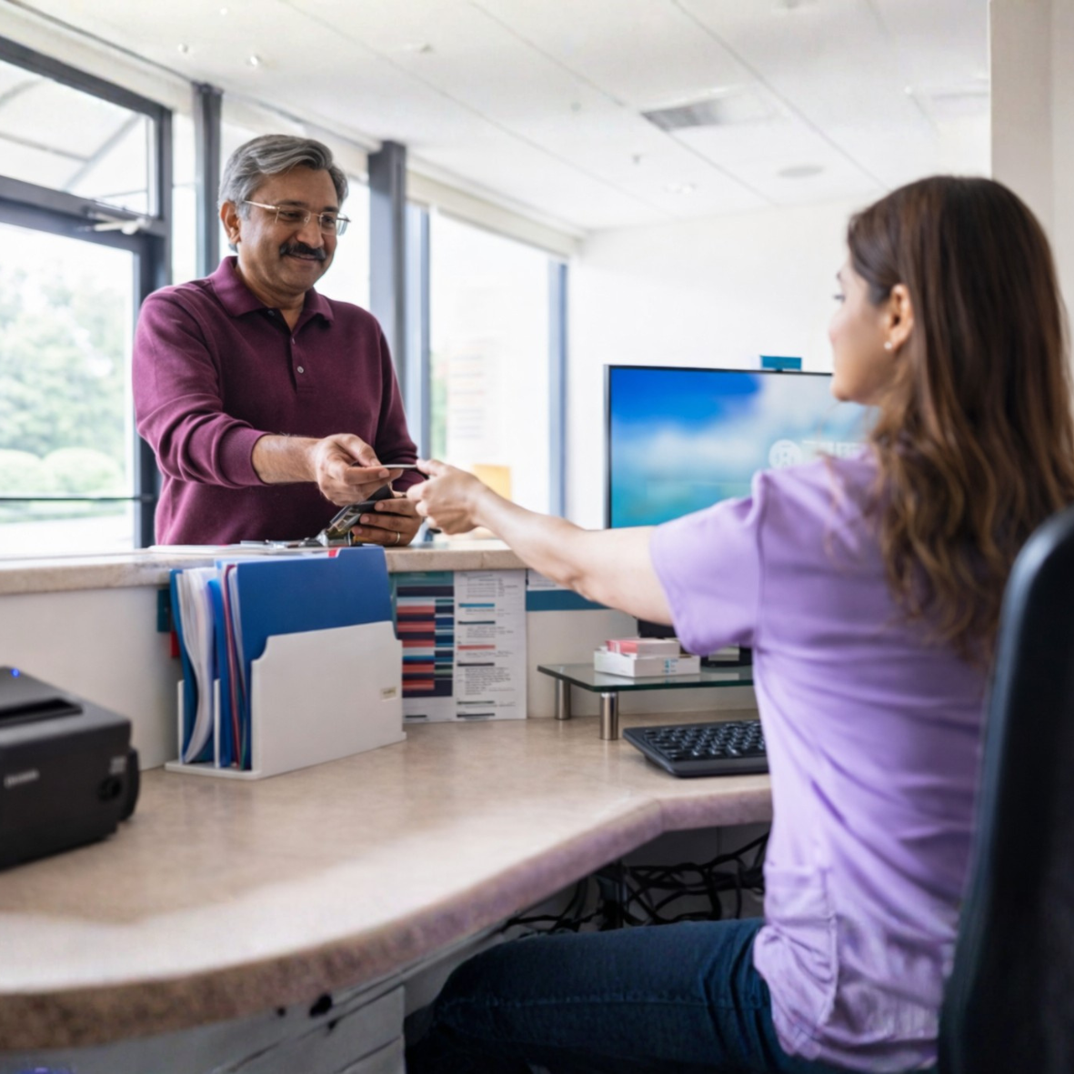 Patient billing and help desk at Farid Hospital & Maternity Care, Kalyan, providing transparent billing support and efficient healthcare administration services.